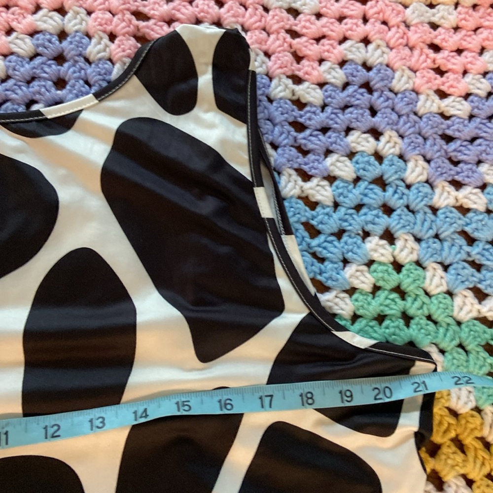 SHEIN Curve Giraffe Print Black White Sleeveless Dress 3X Bodycon Form Fitting - Picture 10 of 13